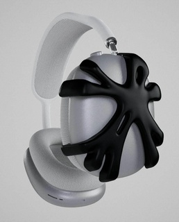 airpods max allegati astratto 005 moda arte auricolari orecchio pastiglie Accessori 3d print model - Mito3D