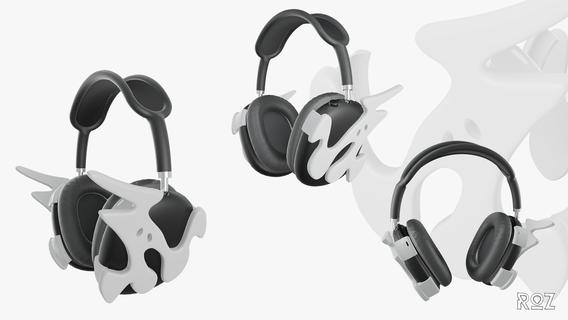 Airpods max Ohrhörer Kopfhörer Überlagerungen Apfel Dekoration 3d Modell 3d print model - Mito3D