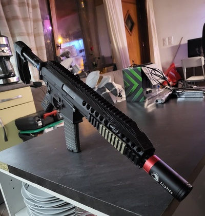 airsoft kit ris flucht pdw we airsoft riff lulucraft 3d print model - Mito3D