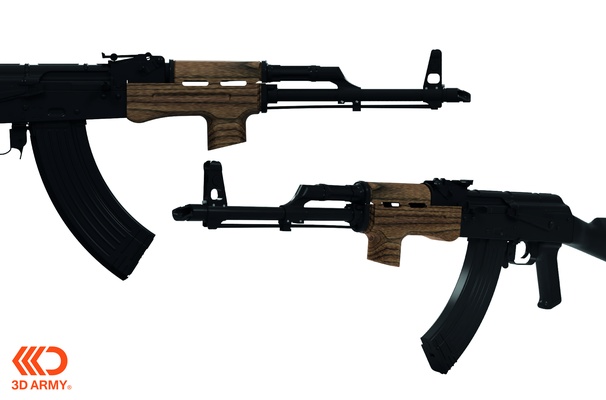 airsoft - ak-47 handguard 5 tactical rifle assalt weapon ak47 ak 3d print model - Mito3D