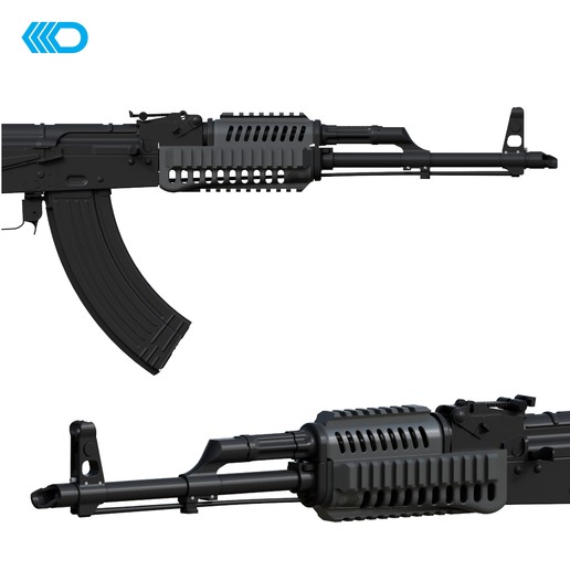 airsoft - ak-47 handguard ıı aracı ak47 silah assalt tüfek taktik 3D print model - Mito3D