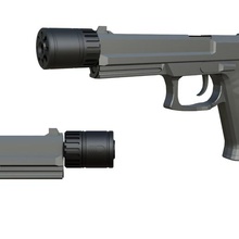 airsoft - supressor 11 mk 23 nano de la herramienta mk23 táctico rifle assalt arma hocico 3d print model - Mito3D