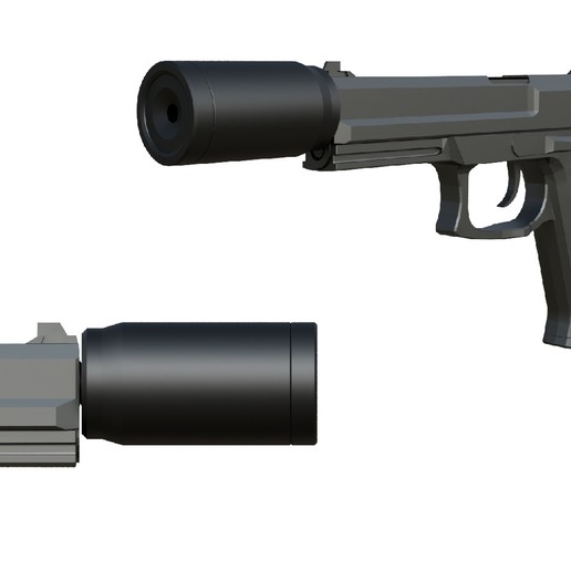 airsoft - supressor 17 mk 23 de la herramienta mk23 táctico rifle assalt arma hocico 3D print model - Mito3D