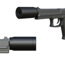 airsoft - supressor 17 mk 23 ferramenta mk23 tático rifle assalt arma focinho 3d print model - Mito3D