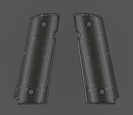 airsoft 1911 benutzerdefiniert modern griffe platten spiel hicapa hi capa 2011 3d print model - Mito3D