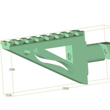 airsoft aa-12 automatische Schrotflinte-schiene tool rail die shotgun 3d print model - Mito3D
