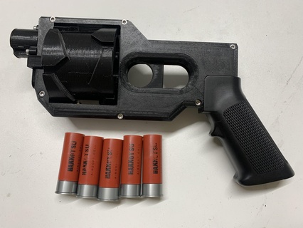 airsoft aps coquille fusil pompe revolver 3d print model - Mito3D