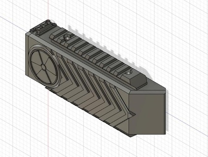 airsoft bateria caixa picatinny trilho acessórios anexo partes aitsoft li po lipo caso bainha suporte 3d print model - Mito3D