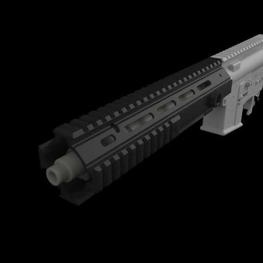 airsoft c8 handguard iap airsoft_parts bb l119 l119a2 ar15 m4 ar15_handguard ris_rail rail tactical british rifle canadian c8_handguard c8_rifle 3D print model - Mito3D