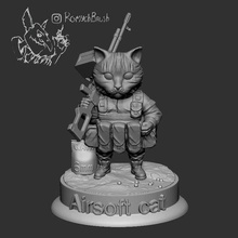 airsoft cat game miniature wargame soldier militari 3d print model - Mito3D