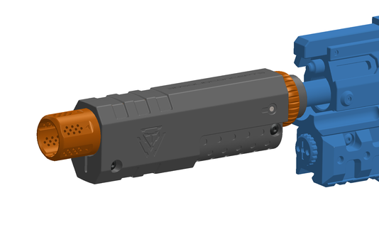airsoft ccw14 trazador alojamiento inspirado apéndice leyendas juego azar caída Titán cosplay pistola armas apuntalar 3d print model - Mito3D