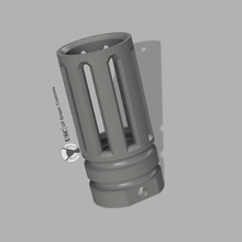 airsoft flash hider - bird cage gadget thread -14mm muzzle 3d print model - Mito3D