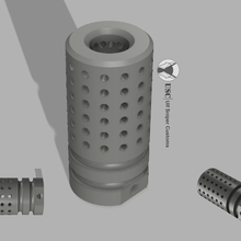 airsoft destello ocultador perforado artilugio hilo 14mm bozal 3d print model - Mito3D