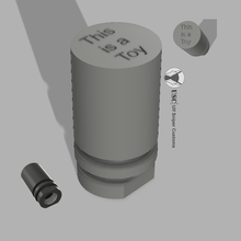 airsoft flash hider transport gadget thread -14mm muzzle 3d print model - Mito3D