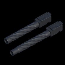 airsoft g17 retorcido exterior barril artilugio juguete pistola wetech glock g19 glock17 3d print model - Mito3D