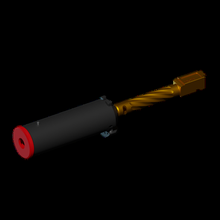 airsoft g19 estalo supressor exterior barril gadget brinquedo arma Wetech glock deslizar personalizadas 3d print model - Mito3D