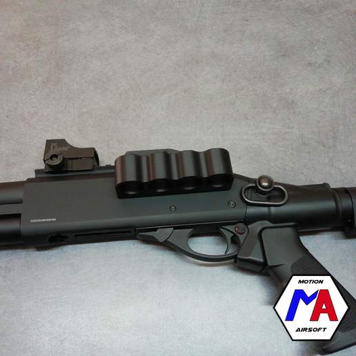 airsoft d'oro aquila fucile caccia cartuccia titolare supporto stinco universale picatinny 3D print model - Mito3D