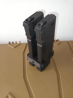 airsoft m4 dual mag clamp Gadget pew pts specna arms 3d print model - Mito3D