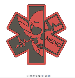 airsoft medico morale patch distintivo placca esercito militare 3d print model - Mito3D