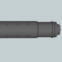airsoft mk 23 de corto silenciador juego cosplay arma fuego larp lrp mk23 rifle softair supresor juguete accesorios 3d print model - Mito3D