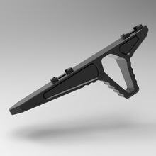 airsoft mlok handstop angled grip gadget toy aeg gbbr handguard rail wargame 3d print model - Mito3D