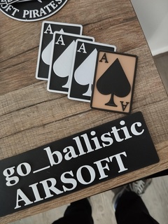 airsoft morale patch ace spades pew 3d print model - Mito3D