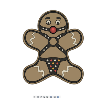 airsoft morale patch gingerbread man 3d print model - Mito3D