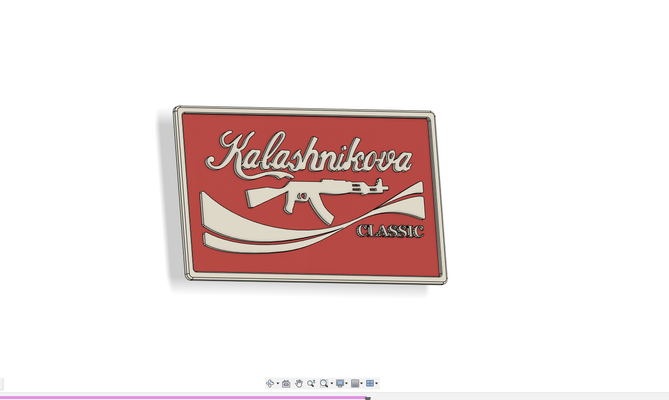 airsoft moral kalachnikova cola badge banc emblème 3d print model - Mito3D