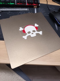 airsoft morale patch pirate dj skull 3d print model - Mito3D