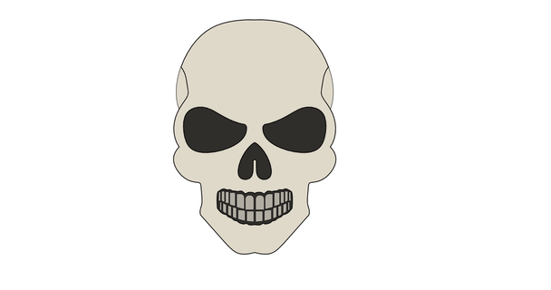 airsoft morale patch skull 3d print model - Mito3D