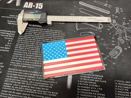 airsoft morale patch usa flag america 3d print model - Mito3D