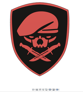 airsoft morale patch distintivo placca esercito militare 3d print model - Mito3D