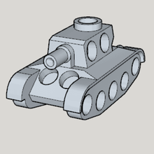 airsoft solo tipo de tanque 7 mm tapa del objetivo art destino cap 7mm sólo 3d print model - Mito3D