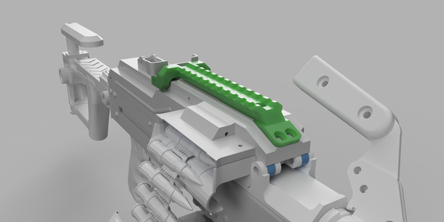 Airsoft pkm ris Adapter amp pkp Maschine Gewehr Spielzeug taktisch montieren 3d print model - Mito3D