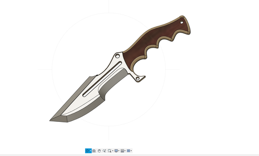 airsoft puntello machete pugnale manichino banco coltello lama 3d print model - Mito3D