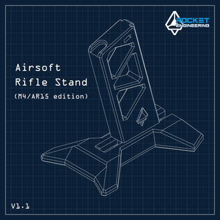 Airsoft Gewehr Stand Anzeige ar m4 air soft 3d print model - Mito3D