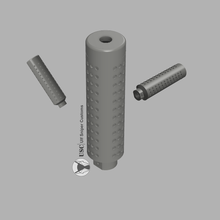 airsoft silencer kac gadget thread -14mm flash hider muzzle 3d print model - Mito3D