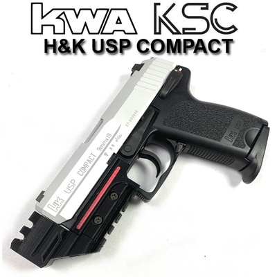airsoft toy kwa ksc usp compact tactical 1913 picatinny rail mount compensator comp comact 3d print model - Mito3D