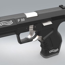 airsoft walther p99 pistola juguete armas fuego juego revólver glock17 ak m4 Thompson granada lanzacohetes mano 3d print model - Mito3D