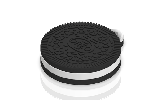 airtag oreo keychain Gadget apple keyring 3d printing tracking food personalization 3d print model - Mito3D
