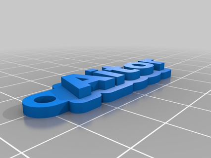 aitor özelleştirilmiş anahtarlık 3d print model - Mito3D