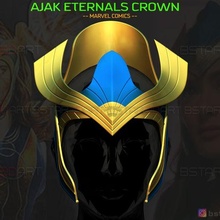 ajak crown - salma hayek helmet eternals marvel movie 2021 3d print model art mask cosplay costume thena angelina jolie bstar3dprint 3d print model - Mito3D