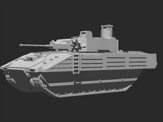 ajax ifv británico ejército juego tanque militar mbt francia 1 72 año k2 negro pantera 3d print model - Mito3D