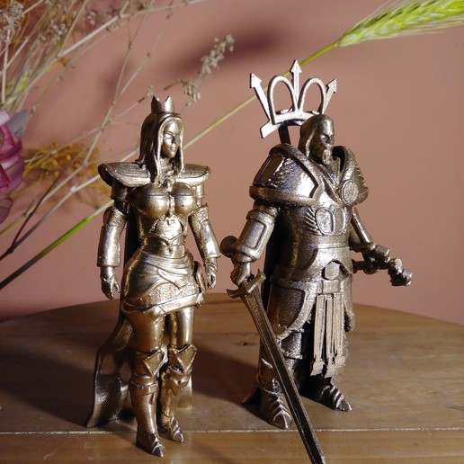 ajedrez medievale - rey humano gioco i demoni piezas 3D print model - Mito3D