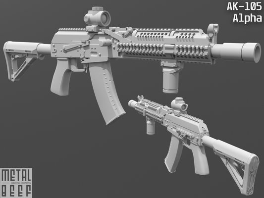 ak 105 alfa 6 pulgada acción cifras gi joe hasbro valeverso fuerza figura accesorios militar arma 3d print model - Mito3D
