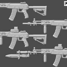 ak 12 6 polegada açao figuras jogos gi joe Hasbro 1 figura personalizadas diorama adereços militares arma 3d print model - Mito3D