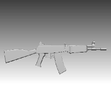 ak 47 tabanca düşük poli mühimmat cephane 3d print model - Mito3D
