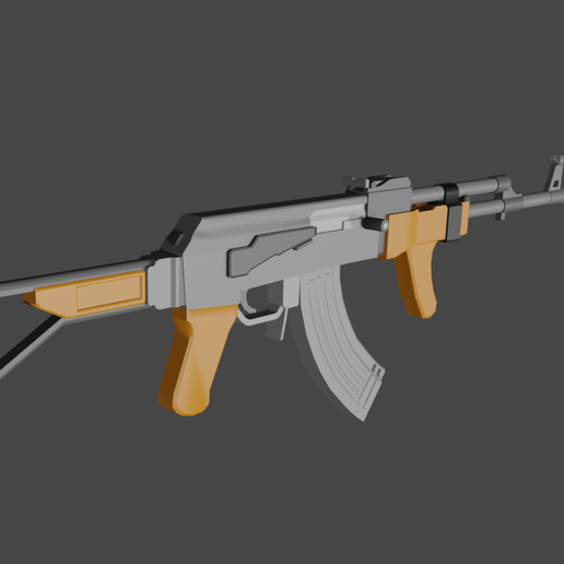 ak 47 oyun tabanca 3D print model - Mito3D