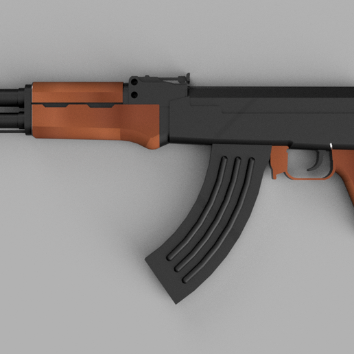 ak-47 keychain game ak47 assaultrifle csgo kalashnikov 3D print model - Mito3D