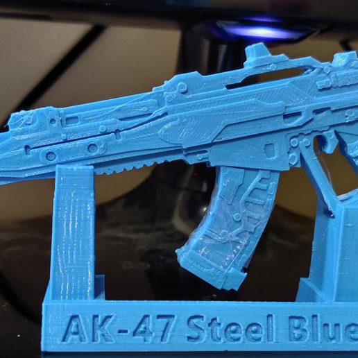 ak 47 Stahl Blau Kabeljau Gewehr 3D print model - Mito3D